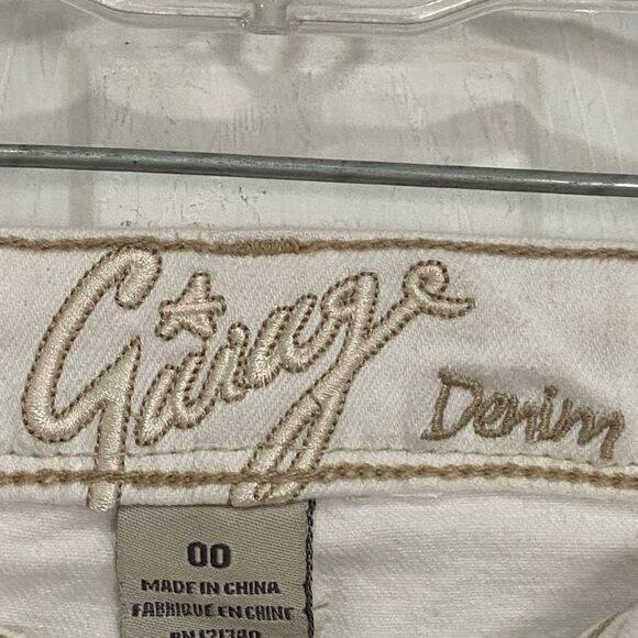 Garage Cream Denim Mini Skirt - Picture 2 of 5